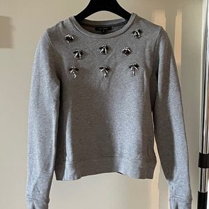 Pink Tartan Sweatshirt with Embellishments